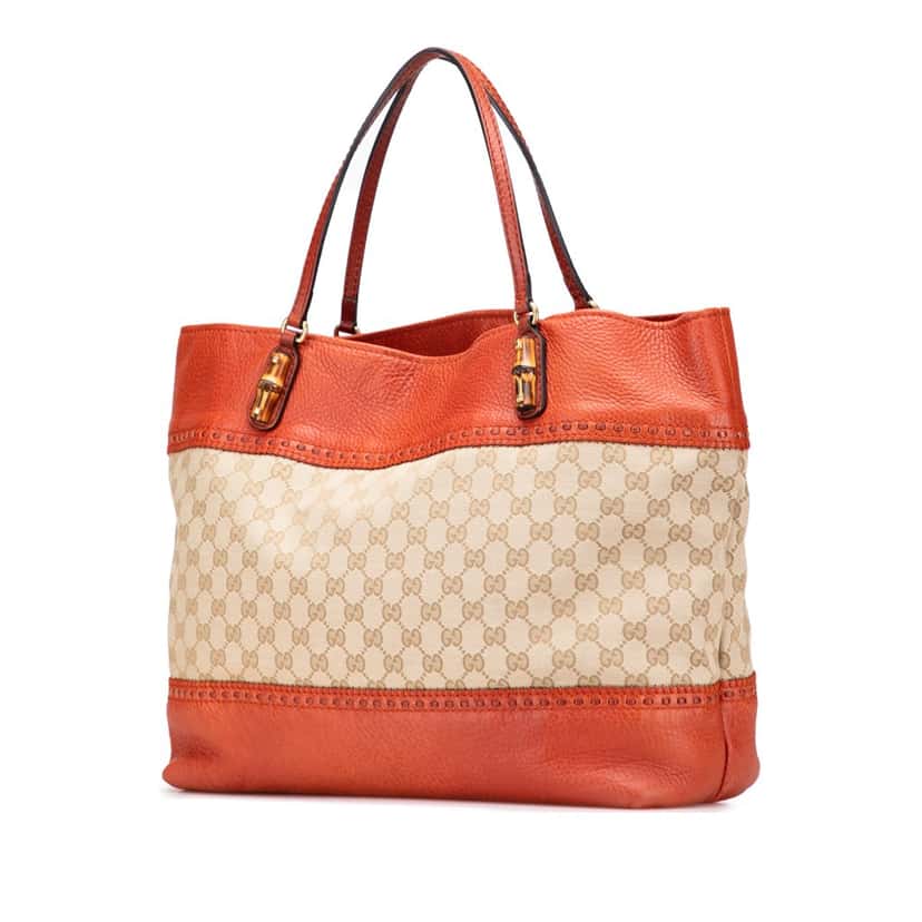 Gucci Large GG Canvas Laidback Crafty Tote Brown Canvas Good condition - Back View