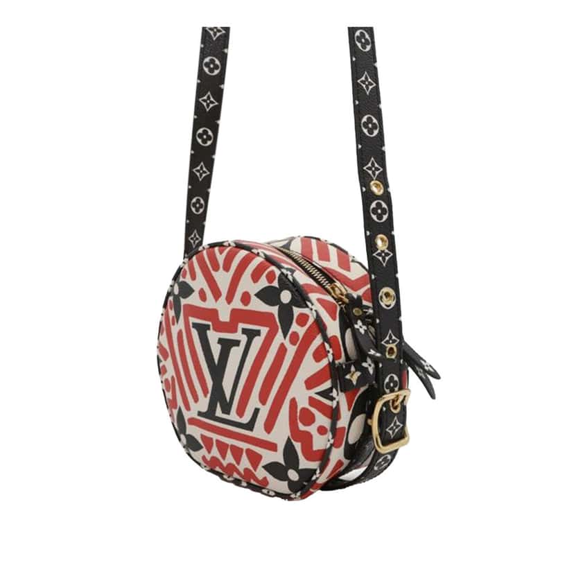 Louis Vuitton Monogram Giant Crafty Boite Chapeau Souple Bag Red Canvas Good condition - Back View