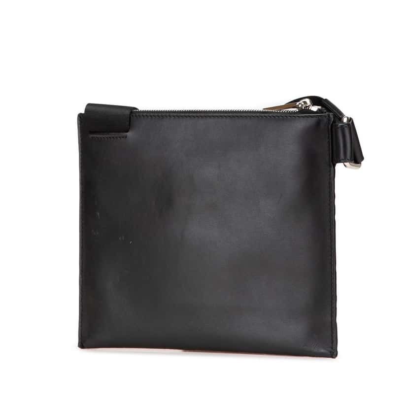 Fendi FF Embossed Leather 1974 Crossbody Brown Leather Good condition - Back View