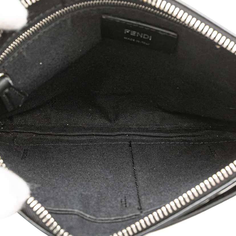 Fendi FF Embossed Leather 1974 Crossbody Brown Leather Good condition - Model View