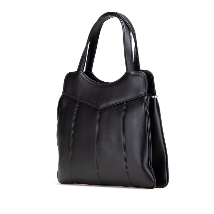 Gucci Small Leather Petite GG Tote Black Leather Good condition - Back View
