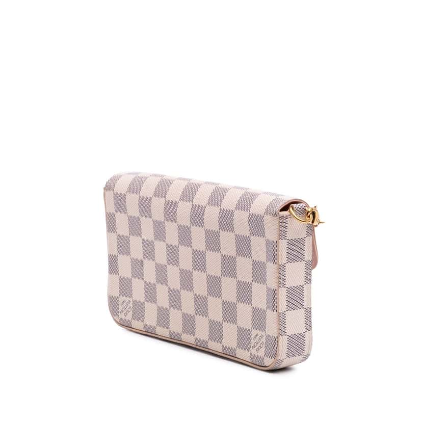 Louis Vuitton Damier Azur Pochette Felicie White Canvas Good condition - Back View