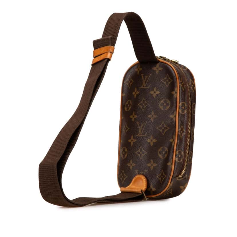 Louis Vuitton Monogram Pochette Gange Brown Canvas Good condition - Back View