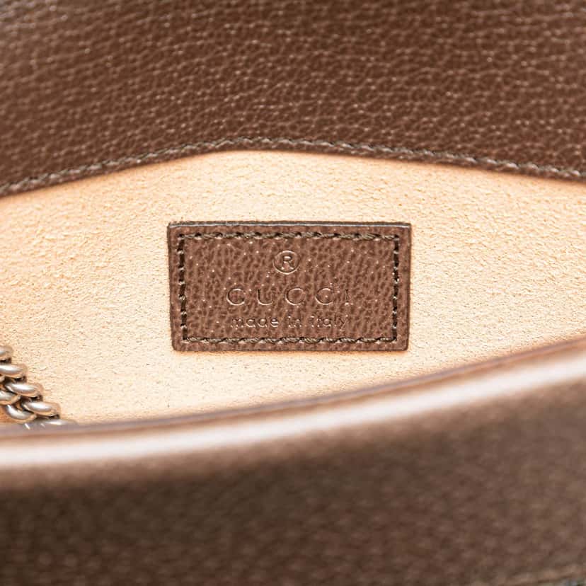 Gucci Super Mini GG Supreme Studs Dionysus Crossbody Brown Canvas Good condition - Box View