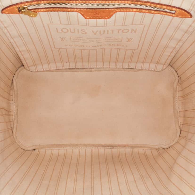 Louis Vuitton Damier Azur Neverfull MM White Canvas Good condition - Model View