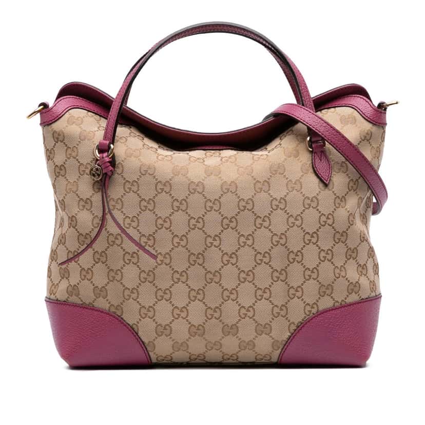 Gucci Medium GG Canvas Bree Satchel Brown Canvas Good condition - Front View