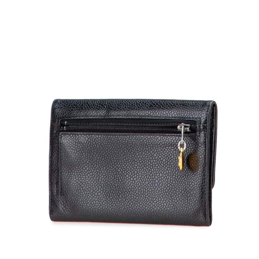 Chanel CC Caviar Trifold Wallet Black Leather Good condition - Back View