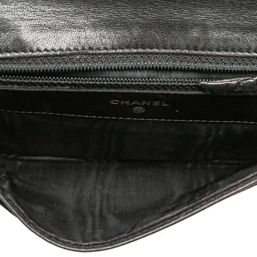 Chanel CC Caviar Trifold Wallet Black Leather Good condition - Box View