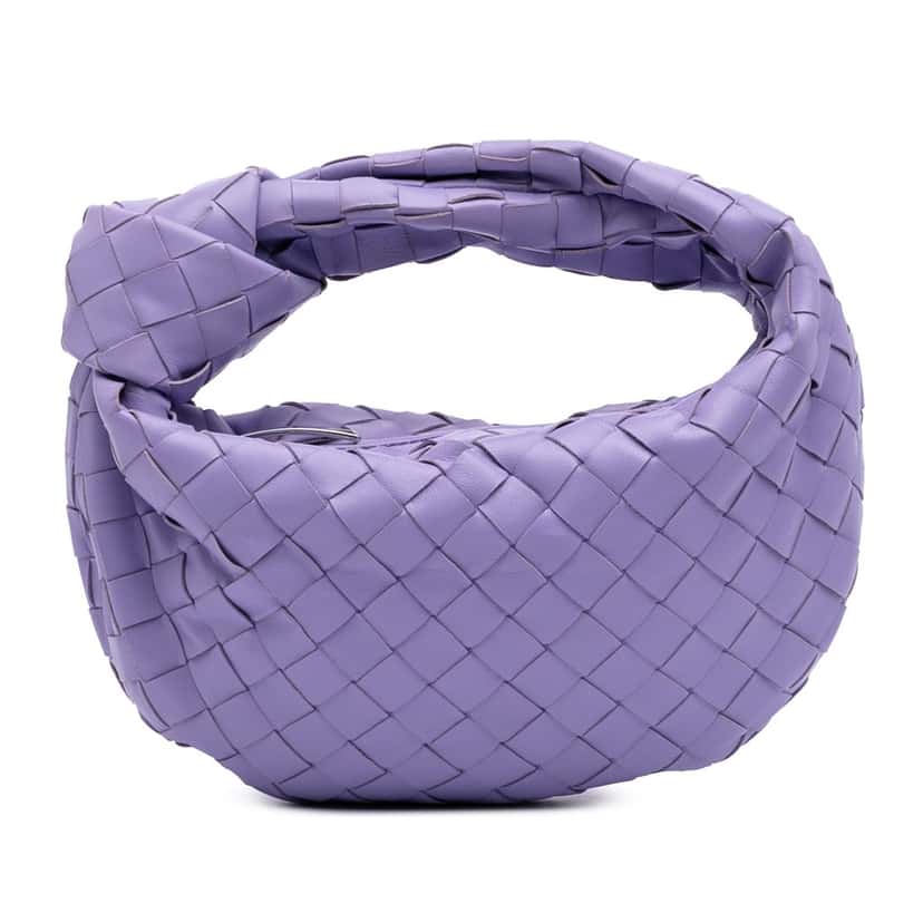 Bottega Veneta Mini Nappa Intrecciato Jodie Purple Leather Good condition - Front View