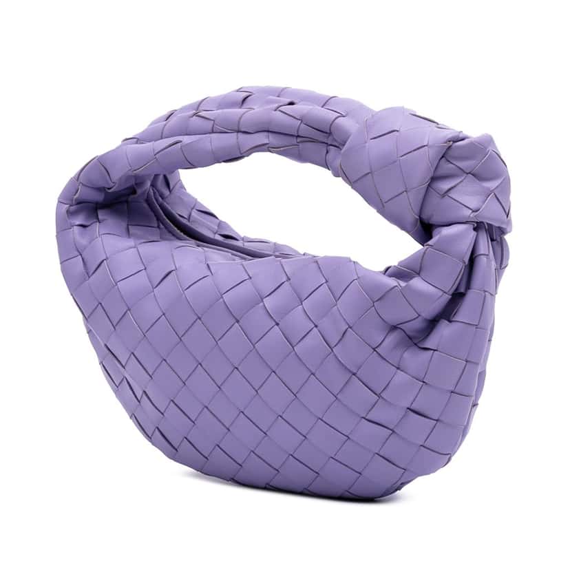 Bottega Veneta Mini Nappa Intrecciato Jodie Purple Leather Good condition - Back View