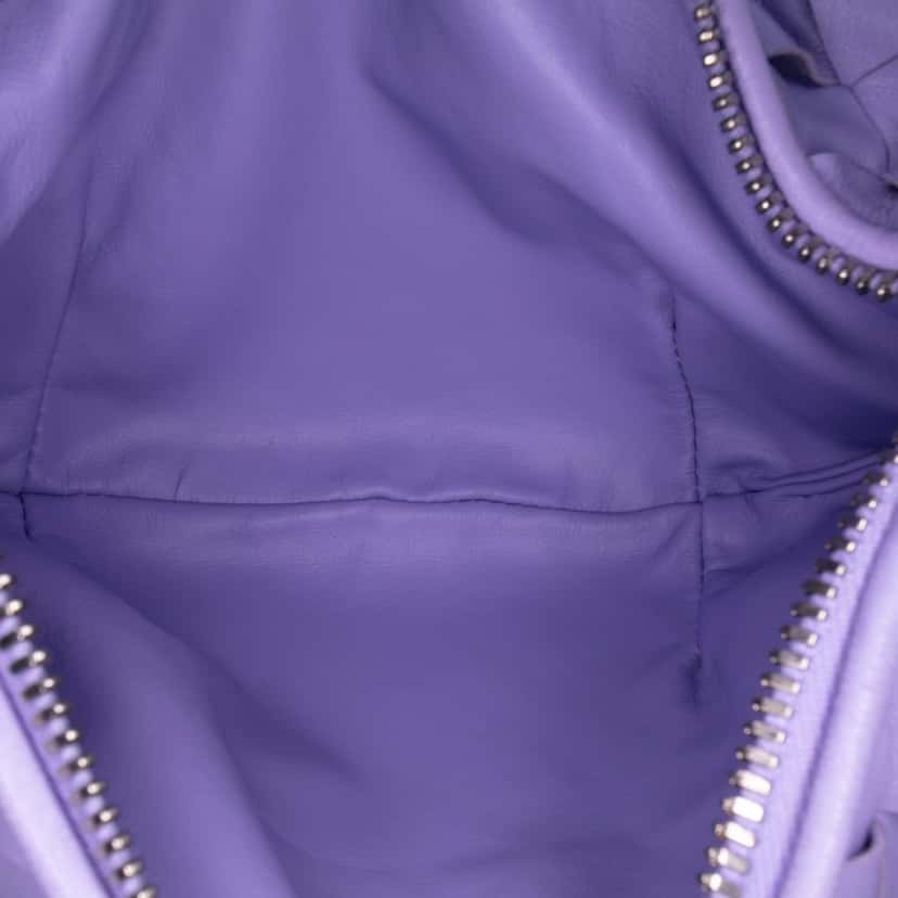 Bottega Veneta Mini Nappa Intrecciato Jodie Purple Leather Good condition - Model View