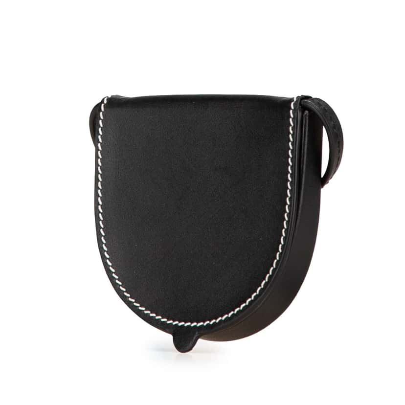 Loewe Mini Soft Calfskin Heel Pouch Black Leather Good condition - Back View