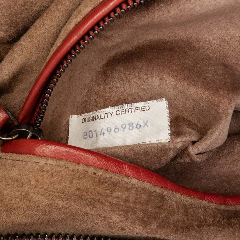Bottega Veneta Nappa Intrecciato Tote Red Leather Good condition - Box View