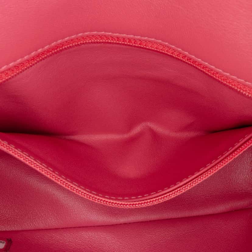 Chanel Mini Rectangular Classic Lambskin Single Flap Pink Leather Good condition - Box View