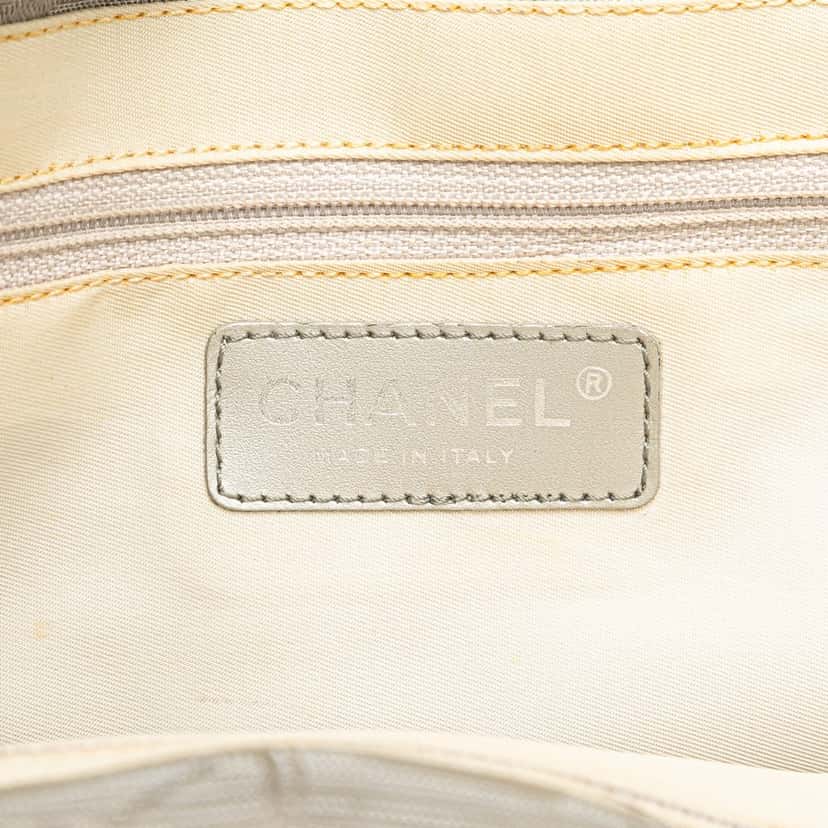 Chanel New Travel Line Nylon Tote Grey Fair condition - Box View