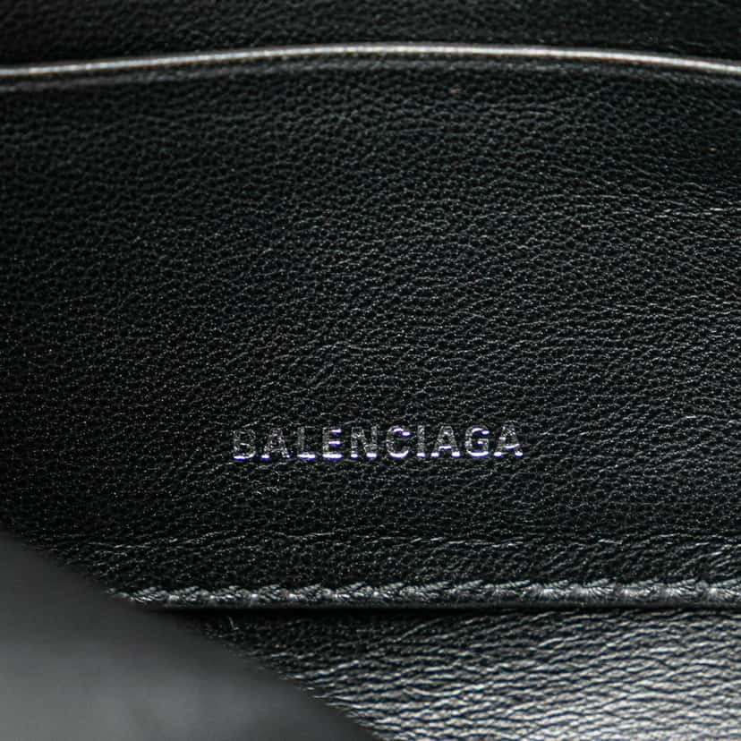 Balenciaga Medium Leather Triangle Clutch Silver Leather Good condition - Box View
