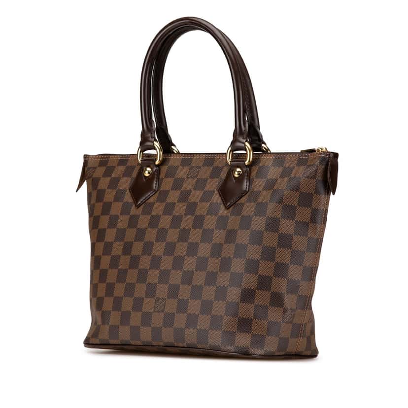 Louis Vuitton Damier Ebene Saleya PM Brown Canvas Fair condition - Back View