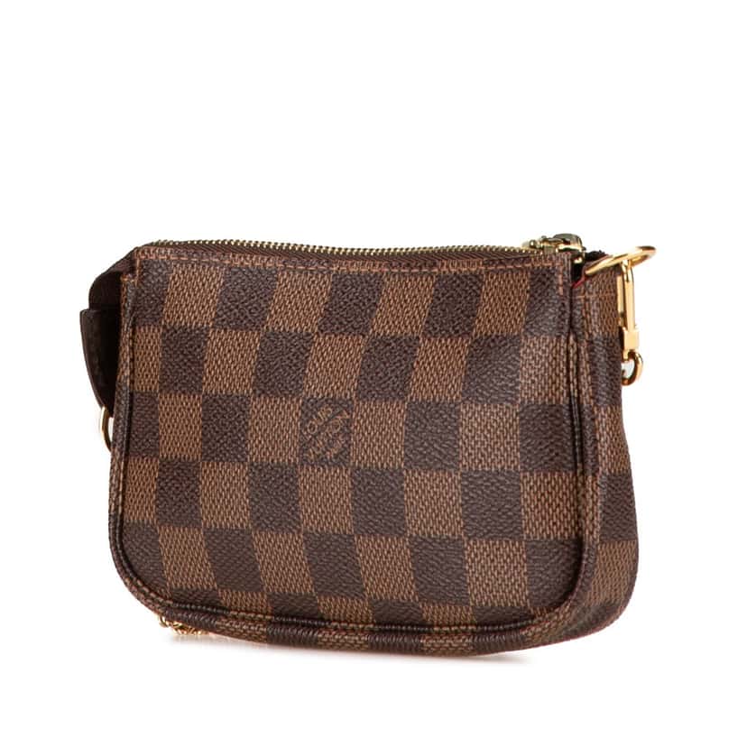 Louis Vuitton Damier Ebene Mini Pochette Accessoires Brown Canvas Good condition - Back View
