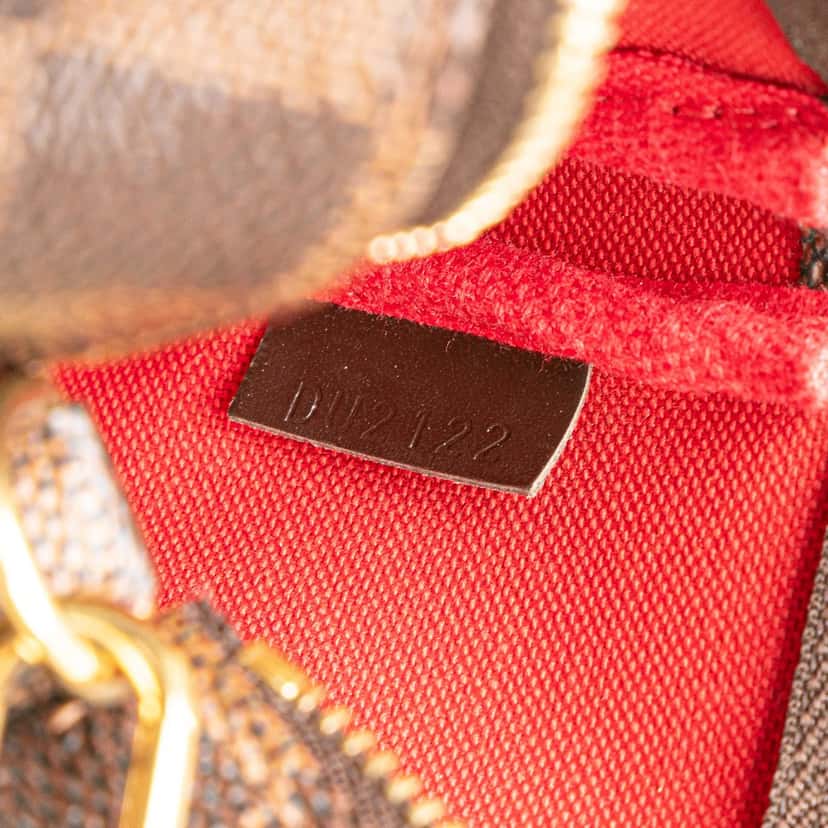 Louis Vuitton Damier Ebene Mini Pochette Accessoires Brown Canvas Good condition - Box View
