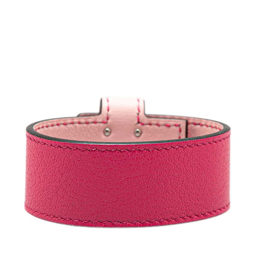 Hermès Chevre Chamkila Kelly Twist Bracelet PM T2 Pink Leather Very good condition - Inside View