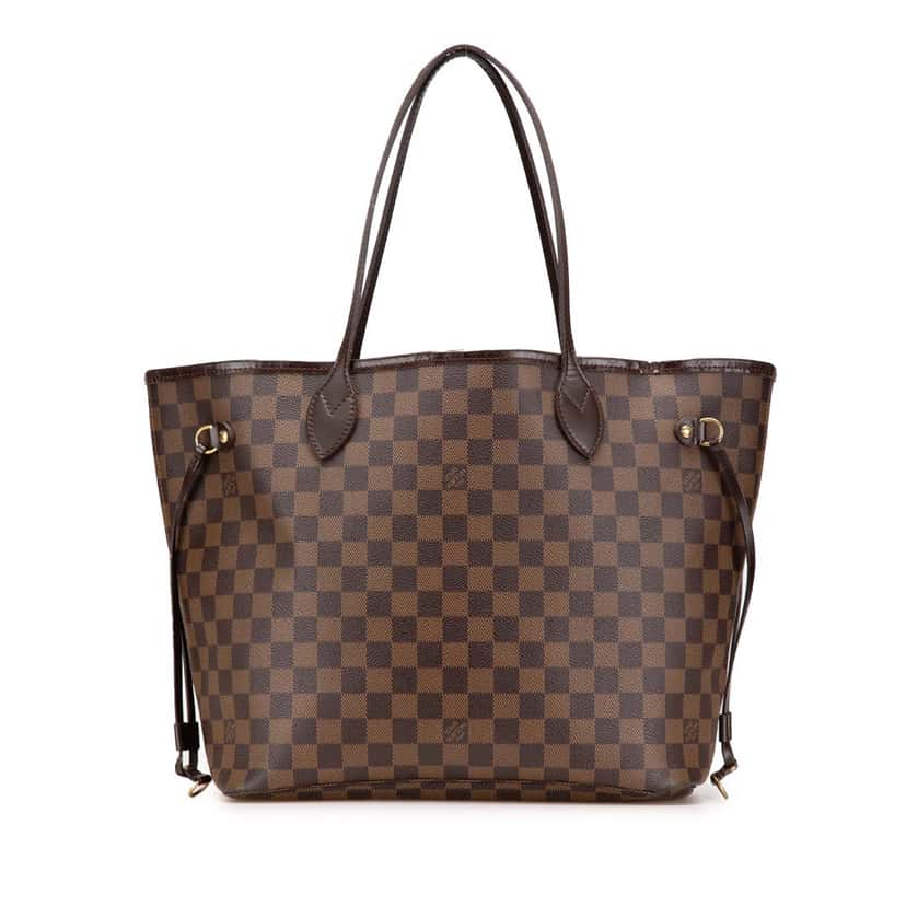 Louis Vuitton Damier Ebene Neverfull MM Brown Canvas Good condition - Front View
