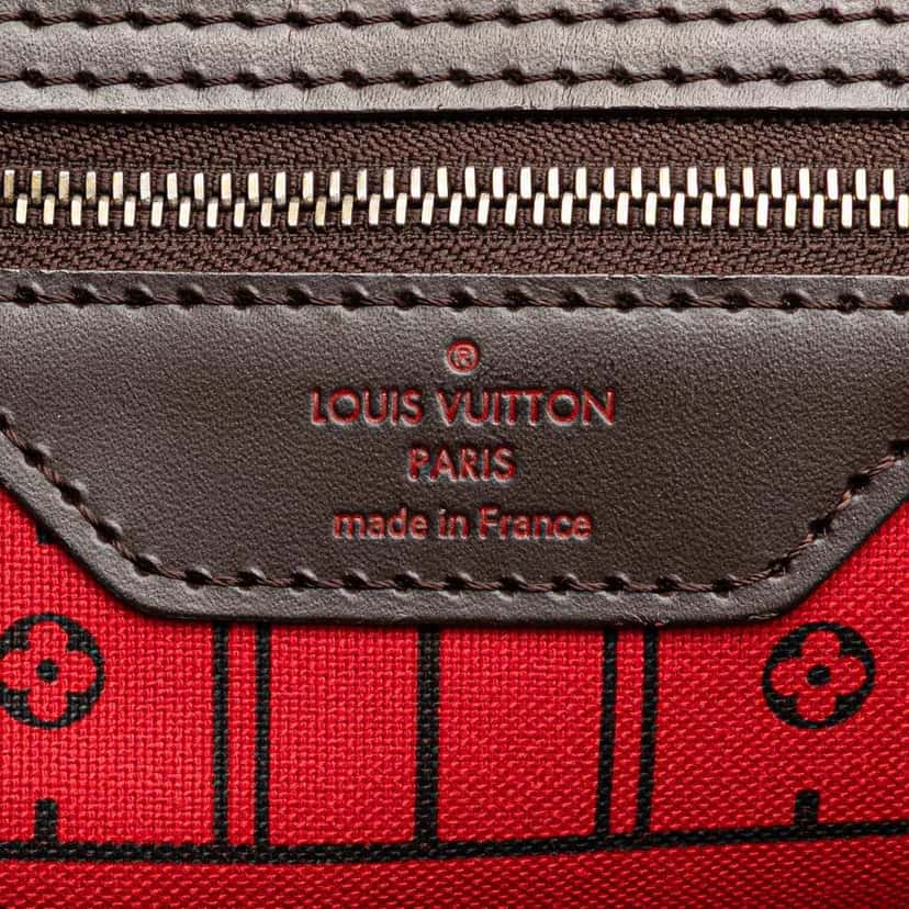 Louis Vuitton Damier Ebene Neverfull MM Brown Canvas Good condition - Box View