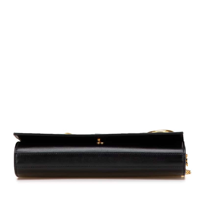 Saint Laurent Leather Moon and Star Monogram Kate Wallet On Chain Black Leather Good condition - Inside View