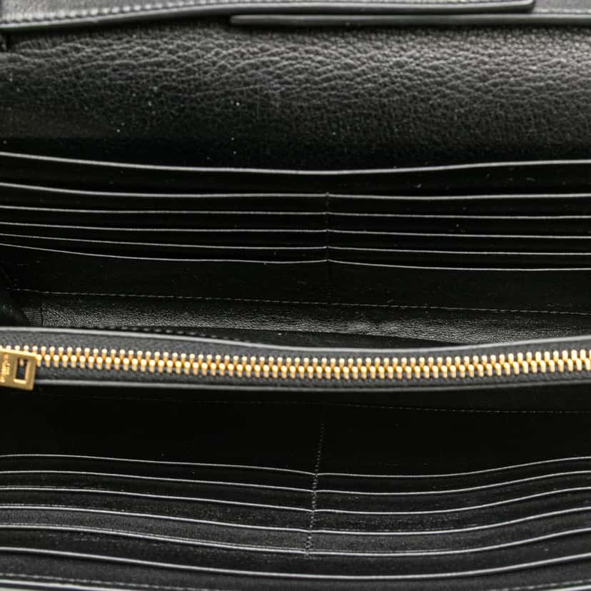 Saint Laurent Leather Moon and Star Monogram Kate Wallet On Chain Black Leather Good condition - Box View