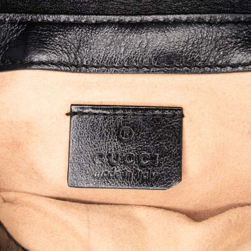 Gucci Super Mini GG Marmont Matelasse Leather Torchon Flap Crossbody Brown Leather Good condition - Box View
