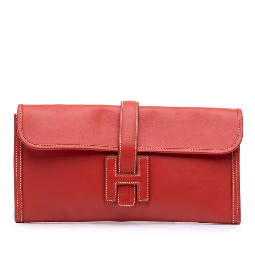 Hermès Swift Jige Elan 29 Red Leather Good condition - Front View