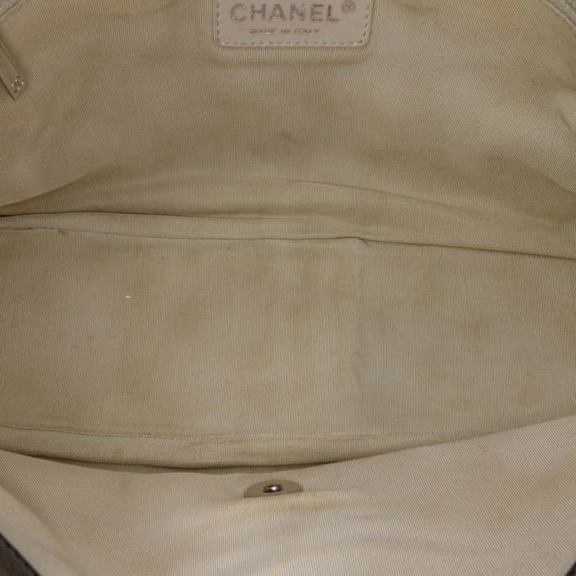 Chanel Jumbo Calfskin Canebiers Net Flap Black Leather Good condition - Model View