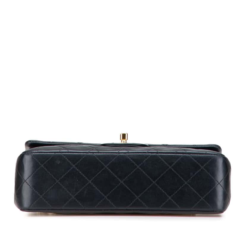 Chanel Small Classic Lambskin Double Flap Black Leather Good condition - Inside View