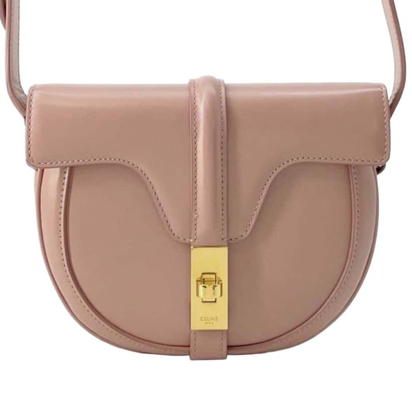 Celine Small Calfskin Besace 16 Crossbody Pink Leather Good condition - Front View