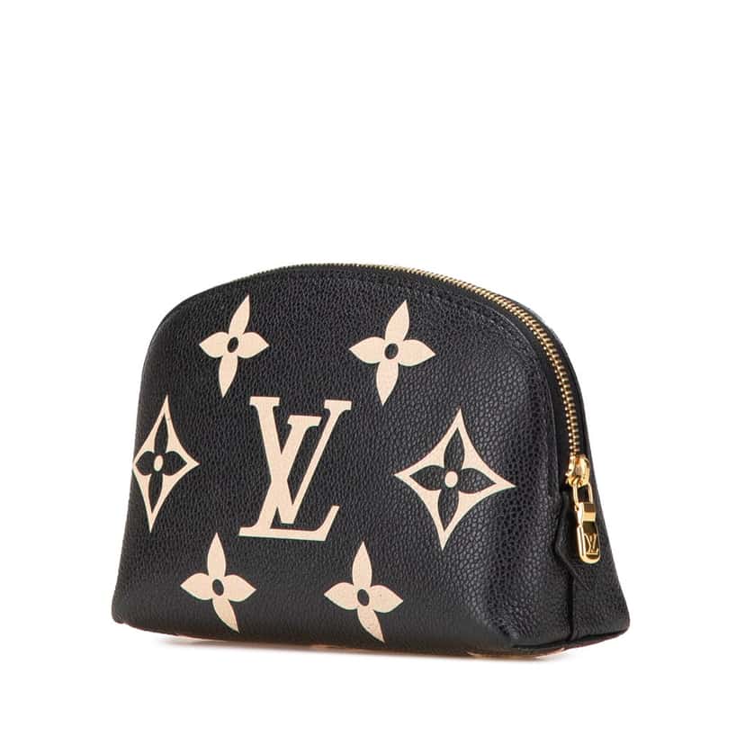 Louis Vuitton Bicolor Monogram Empreinte Giant Cosmetic Pouch Black Leather Good condition - Back View