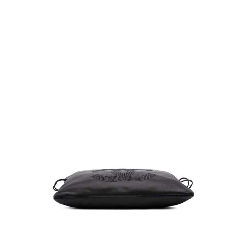 Chanel CC Lambskin Studded Bonbons Tote Black Leather Good condition - Inside View
