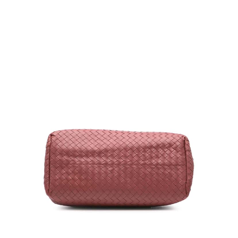 Bottega Veneta Small Nappa Intrecciato Roma Satchel Pink Leather Good condition - Inside View