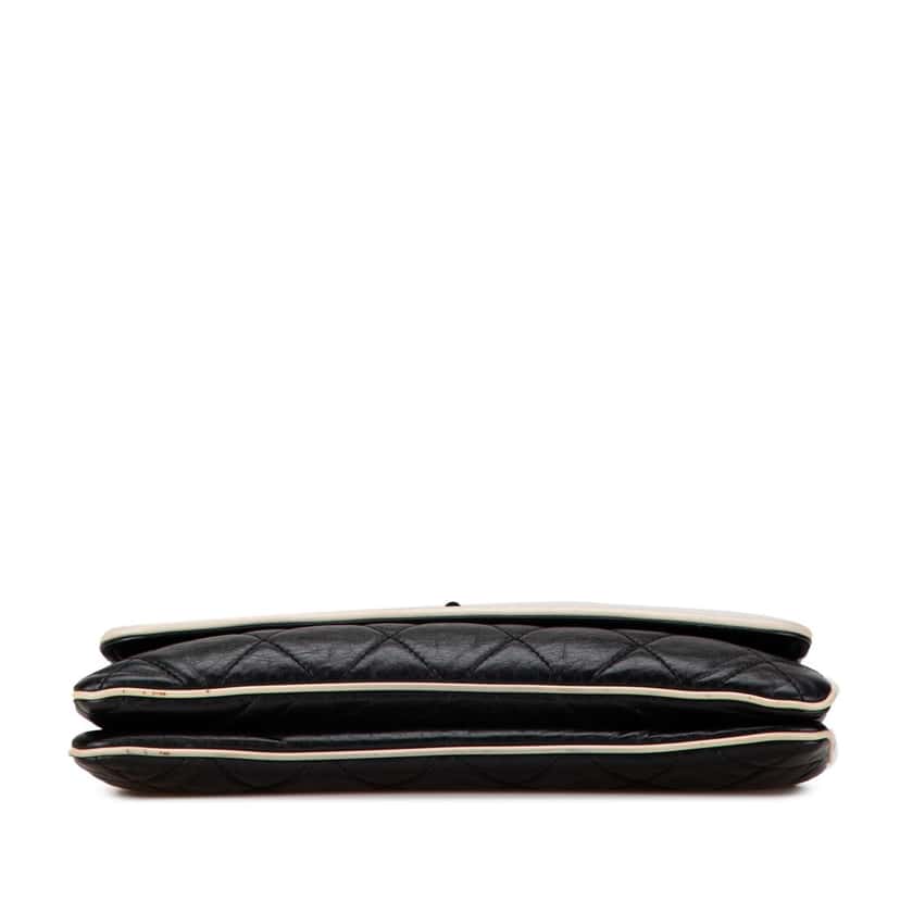 Chanel Quilted Lambskin Reissue East West Flap Black Leather Good condition - Inside View