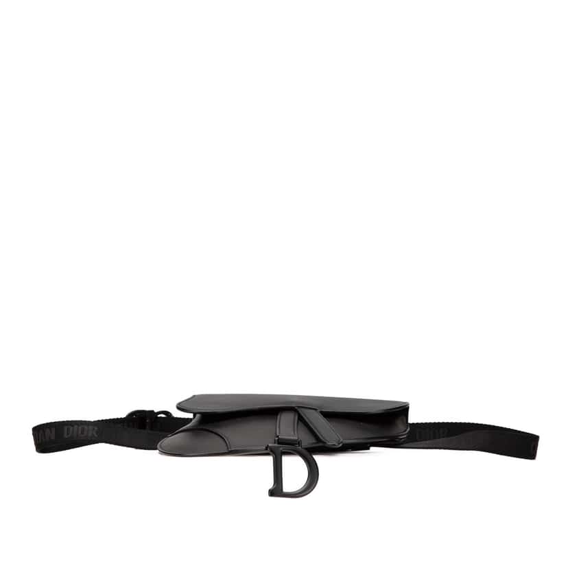 Dior Ultra Matte Calfskin Saddle Belt Bag Black Leather Good condition - Inside View