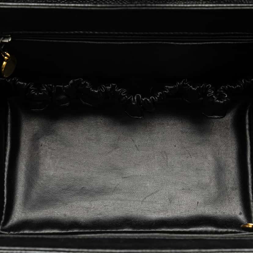 Chanel CC Caviar Vanity Case Black Leather Good condition - Model View
