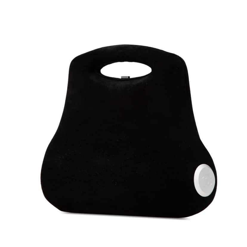Chanel Suede Millennium 2005 Hard Case Hip Bag Black Leather Good condition - Back View