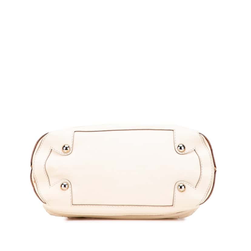Chanel Goatskin Square Stitch Essential Bowler Brown Leather Good condition - Inside View