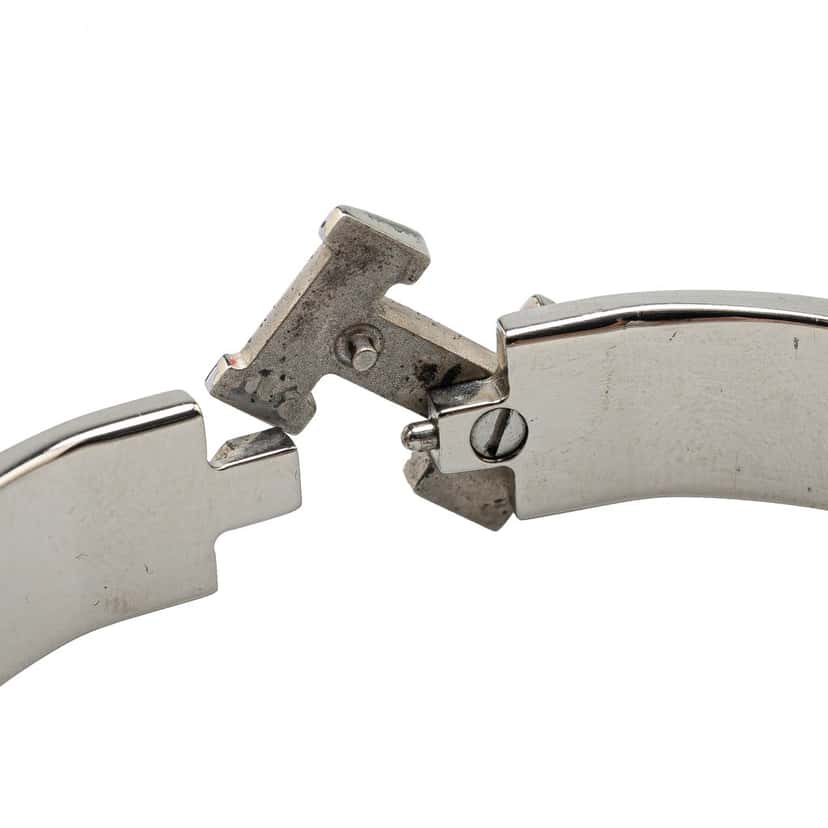 Hermès Narrow Enamel Clic H Bracelet PM Blue Good condition - Box View