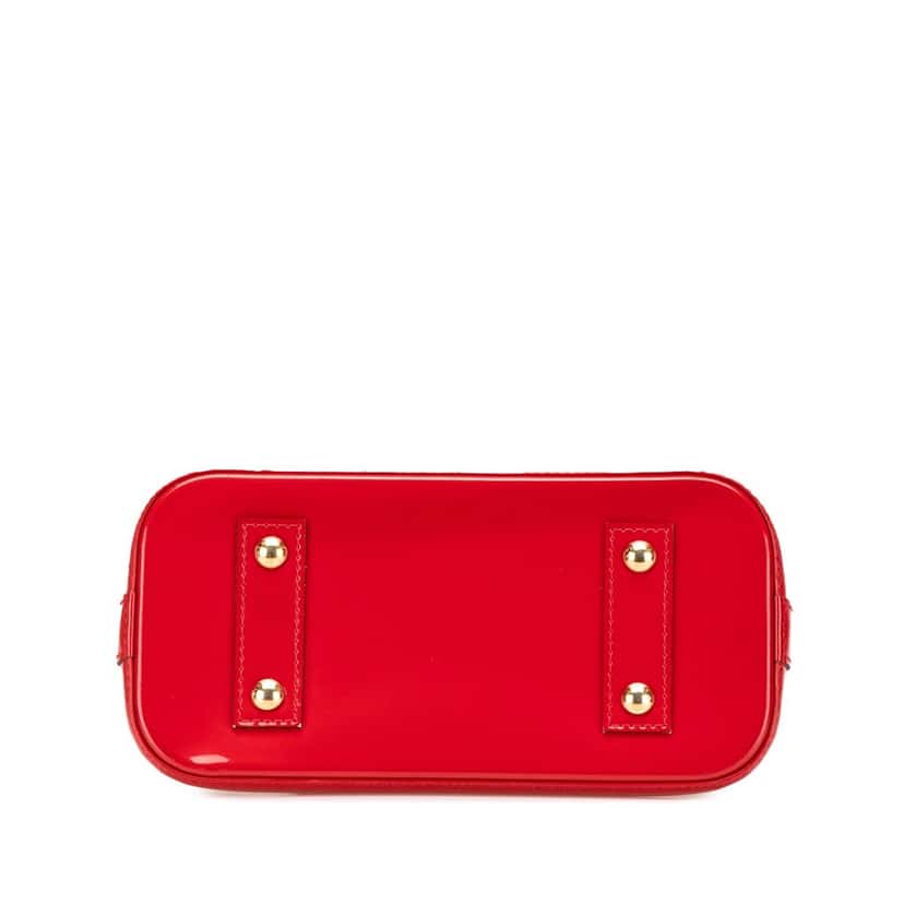 Louis Vuitton Monogram Vernis Alma BB Red Leather Good condition - Inside View