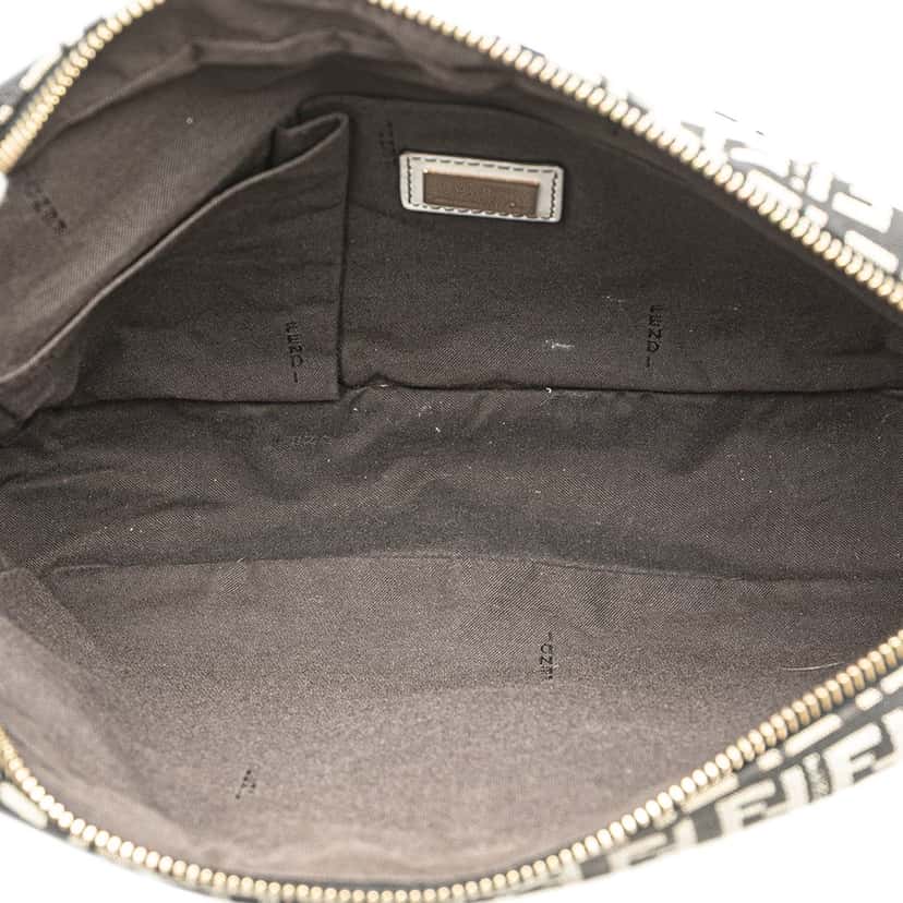 Fendi Zucchino Canvas Crossbody Black Canvas Good condition - Model View