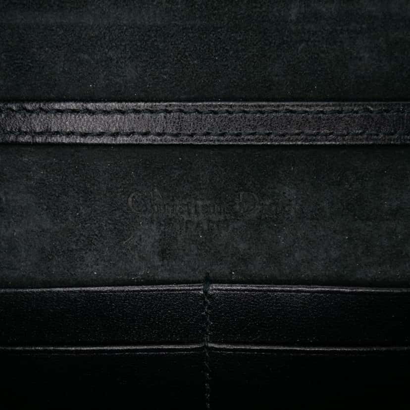 Dior Studded Denim Diorama Wallet on Chain Blue Denim Good condition - Box View