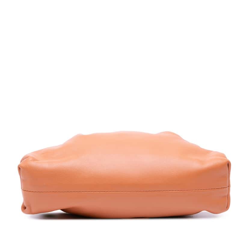Bottega Veneta Lambskin The Mini Pouch Crossbody Orange Leather Good condition - Inside View
