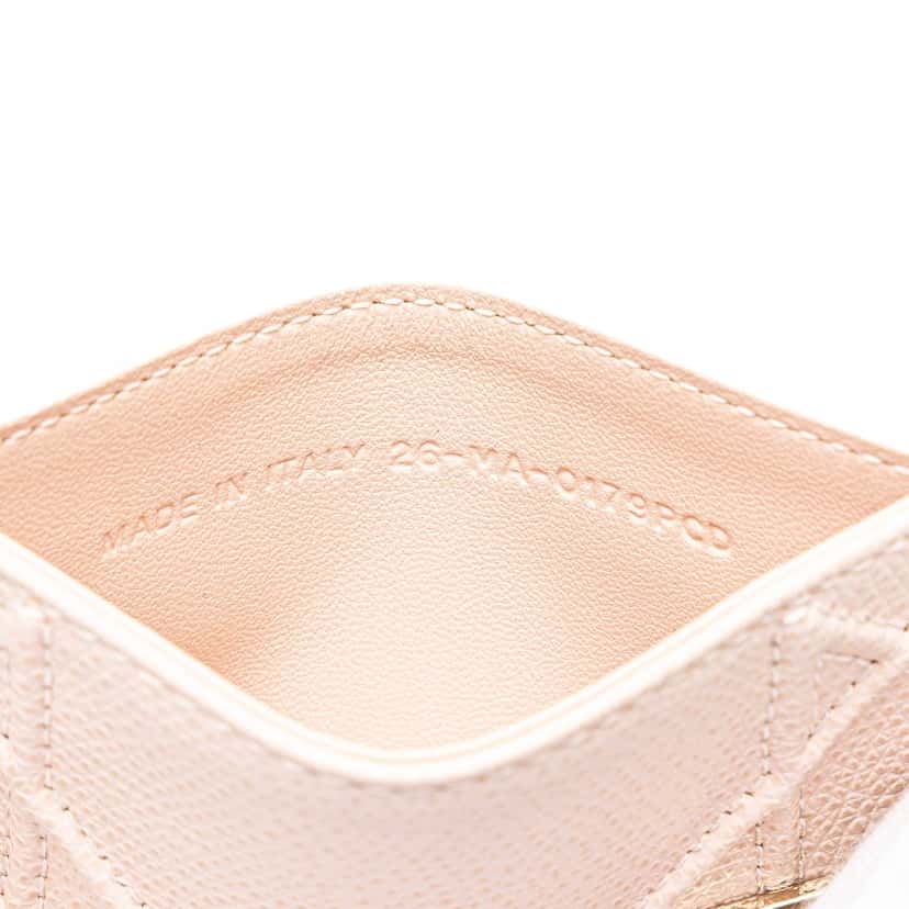 Dior Grained Calfskin Diorama Card Holder Pink Leather Very good condition - Box View
