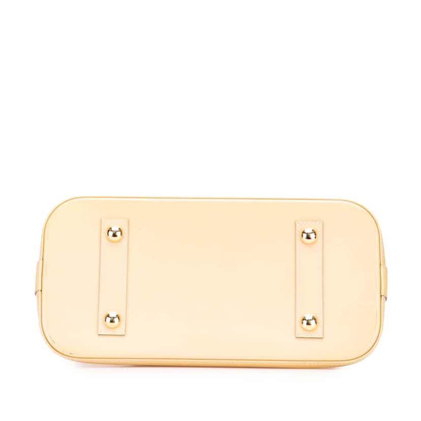 Louis Vuitton Monogram Vernis Alma PM Yellow Leather Good condition - Inside View