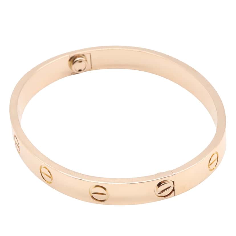 Cartier 18K Rose Gold Classic Love Bracelet Pink Rose Gold Good condition - Inside View