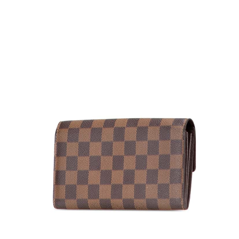 Louis Vuitton Damier Ebene Sarah Wallet Brown Canvas Good condition - Back View